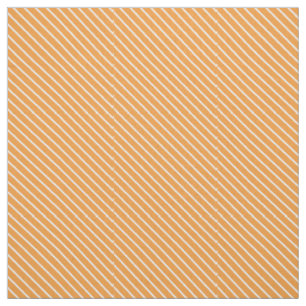 Diagonale Nadelstreifen - Orange und Weiß Stoff