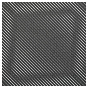 Diagonale Nadelstreifen - Schwarzweiss Stoff