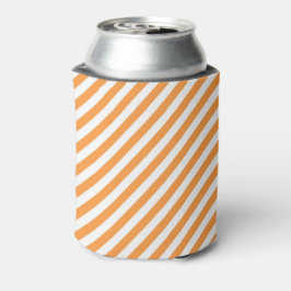Diagonale orange und weiße Streifenmuster Dosenkühler