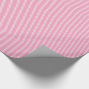 Diagonale Pinstreifen - Muschel pink und weiß Geschenkpapier