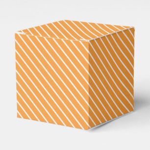 Diagonale Pinstreifen - orange und weiß Geschenkschachtel