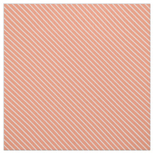 Diagonale Pinstreifen - orange und weiß Stoff