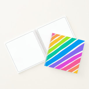 Diagonale Rainbow-Farben Notizbuch
