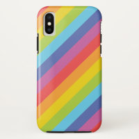 Diagonale Regenbogenstreifen Handy-Fall