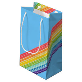 Diagonale Regenbogenstreifen Kleine Geschenktüte