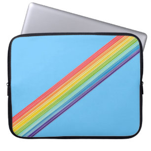 Diagonale Regenbogenstreifen Laptopschutzhülle