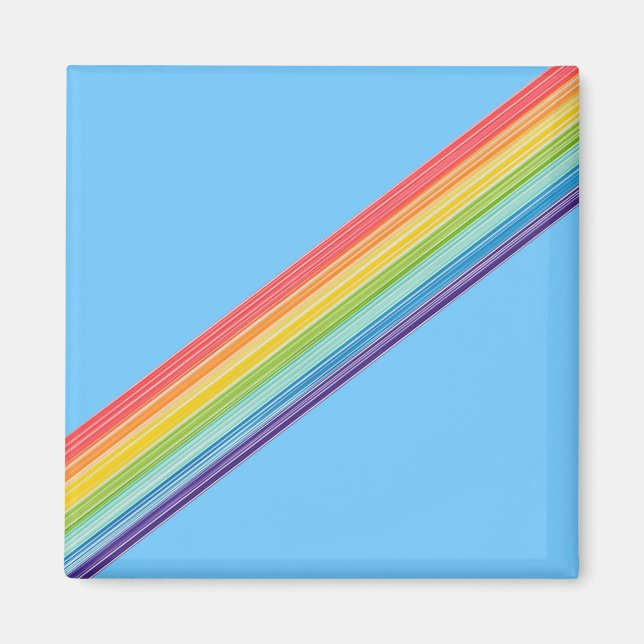 Diagonale Regenbogenstreifen Magnet (Vorne)