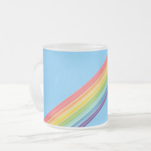 Diagonale Regenbogenstreifen Mattglastasse
