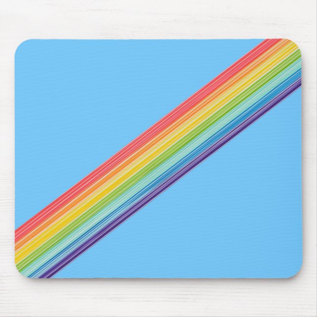 Diagonale Regenbogenstreifen Mousepad (Vorne)