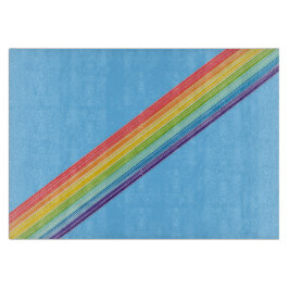 Diagonale Regenbogenstreifen Schneidebrett