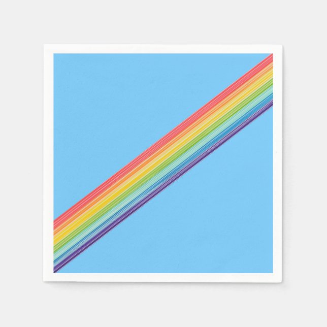 Diagonale Regenbogenstreifen Serviette (Vorderseite)