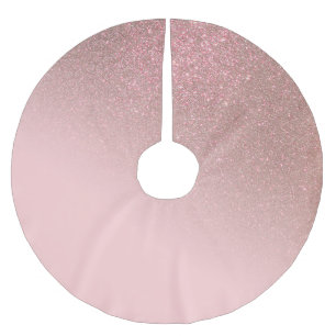 Diagonale Rose Gold Blush Pink Ombre Gradient Polyester Weihnachtsbaumdecke