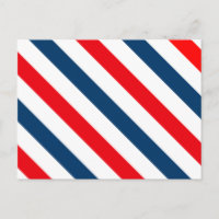 Diagonale Streifen (blau, weiß und rot)