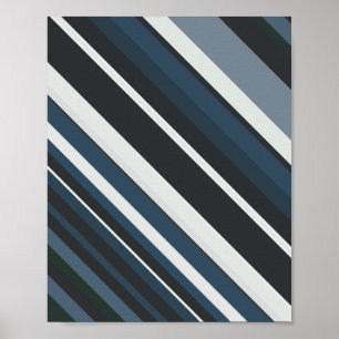 Diagonale Streifen in geschmolzenen Tönen Poster