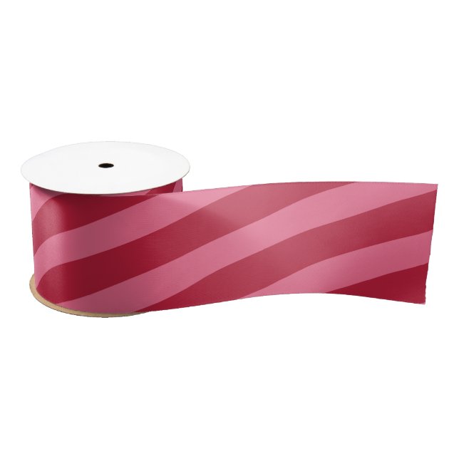 Diagonale Streifen rot und rosa Band 2 Yards Satinband (Spule)