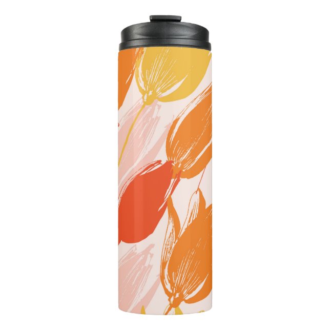 Diagonale Tulips: Lichtfarbdesign. Thermosbecher (Vorderseite)