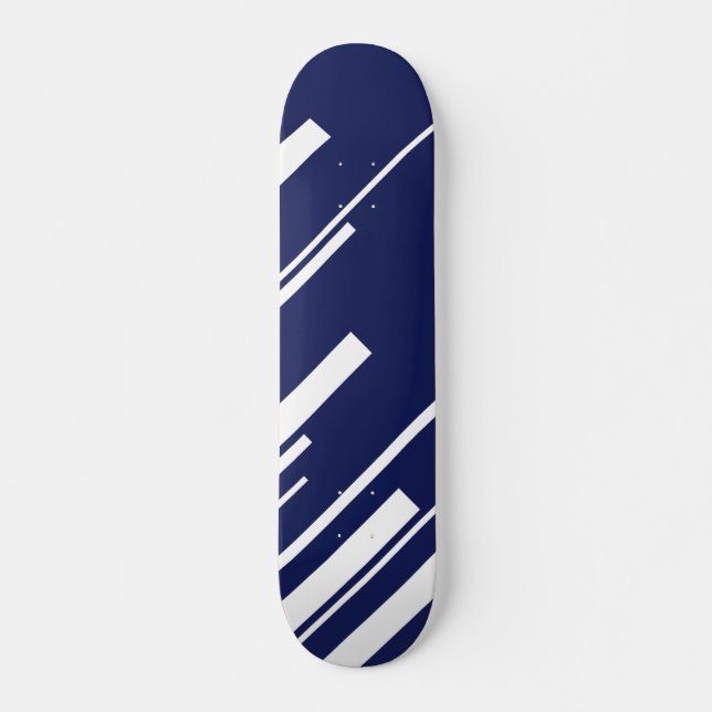 Diagonalen - Blau und Weiß Skateboard (Vorne)