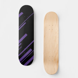 Diagonalen in Lila und schwarz Skateboard