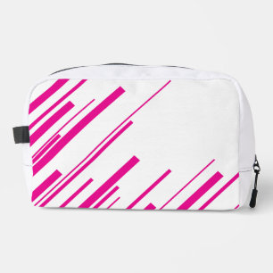 Diagonalen in Magenta und Weiß Waschbeutel