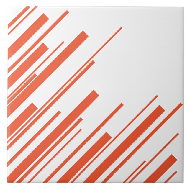 Diagonalen in Orange und Weiß Fliese (Vorderseite)
