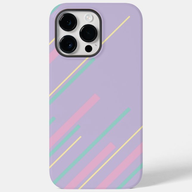 Diagonalen - Pastellrosa, Gelb, Lila und Grün Case-Mate iPhone Hülle (Rückseite)
