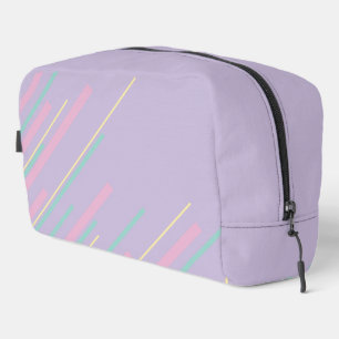 Diagonalen - Pastellrosa, Gelb, Lila und Grün  Waschbeutel