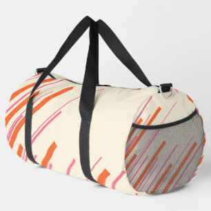 Diagonalen - Rosa, Orange und Creme Duffle Bag