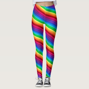 Diagonaler bunter Regenbogen abgestreifte Leggings