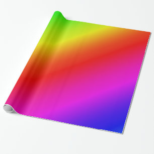 Diagonaler Regenbogen rot bis grün Geschenkpapier