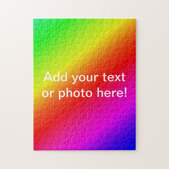 Diagonaler Regenbogen rot bis grün Puzzle (Vertikal)