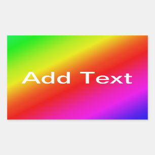 Diagonaler Regenbogen rot bis grün Rechteckiger Aufkleber
