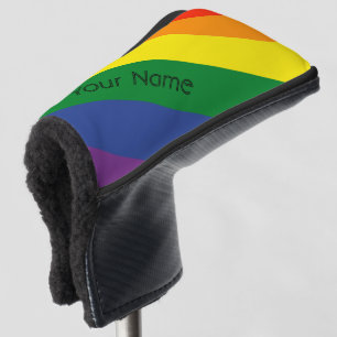 Diagonaler Regenbogen Stripter Individuelle Name Golf Headcover