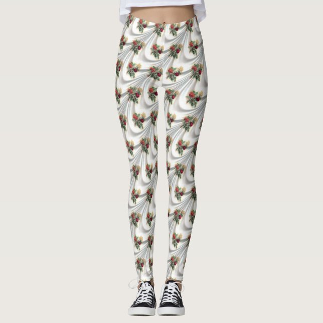 Diagonaler Rosenvorhang Thunder_Cove Leggings (Vorderseite)