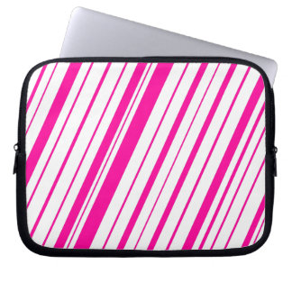 Diagonaler Streifen ~ Hot Pink Laptopschutzhülle