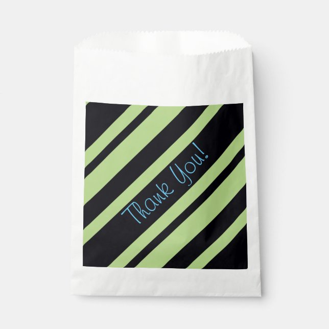 Diagonaler Streifen mit Grün Geschenktütchen (Vorderseite)