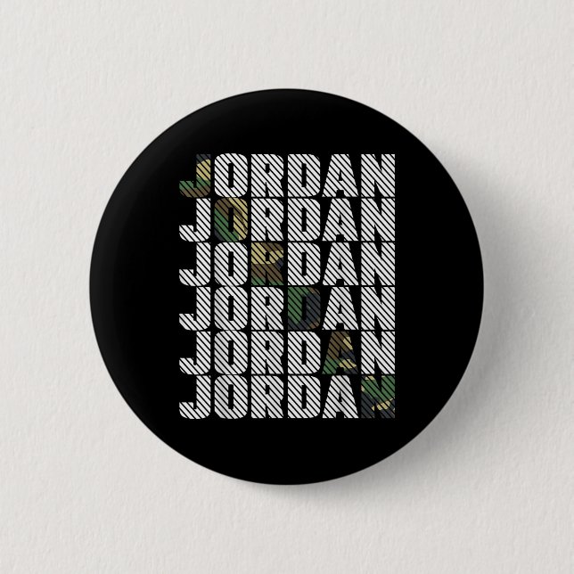 Diagonales Jordan-Tarnmuster grüne Tarnung  Button (Vorderseite)