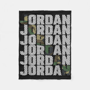 Diagonales Jordan-Tarnmuster grüne Tarnung  Fleecedecke