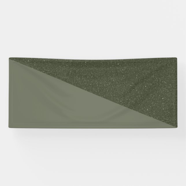 Diagonales Moosgrünes Textilbanner Banner (Horizontal)