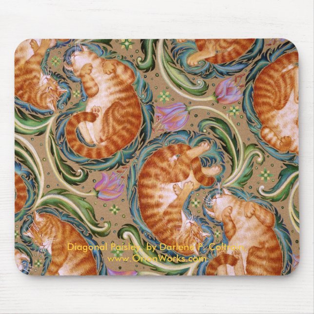 Diagonales Paisley, diagonales Paisley, durch Mousepad (Vorne)