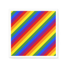 Diagonales Rainbow Stripe Muster LGBT Pride Party