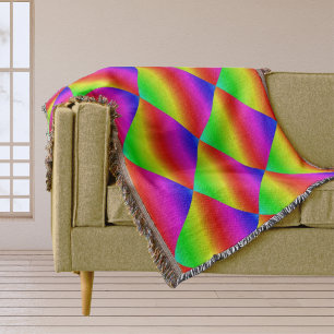 Diagonales Regenbogen-Gefälle Rot zu Grün Decke