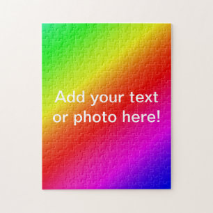 Diagonales Regenbogen-Gefälle Rot zu Grün Puzzle