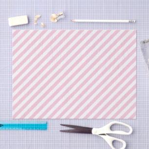 Diagonales weißes und rosa Streifenmuster Seidenpapier