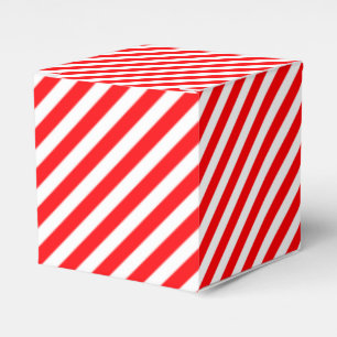 Diagonales Zuckerstange Streifen-Weihnachtenrot u. Geschenkschachtel