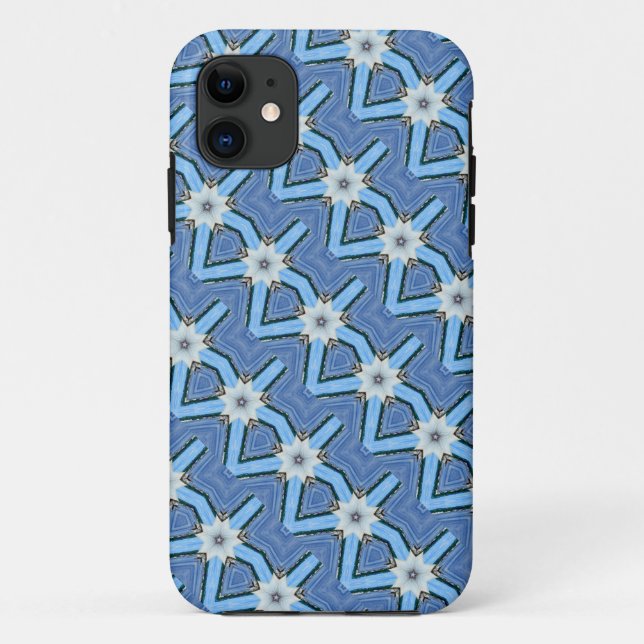 Diagonalgehäuse mit weißer Blume Case-Mate iPhone Hülle (Rückseite)