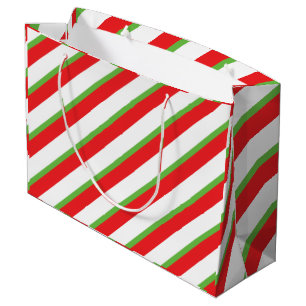 Diagonallinien Muster Weihnachtsgeschenk-Tasche Große Geschenktüte