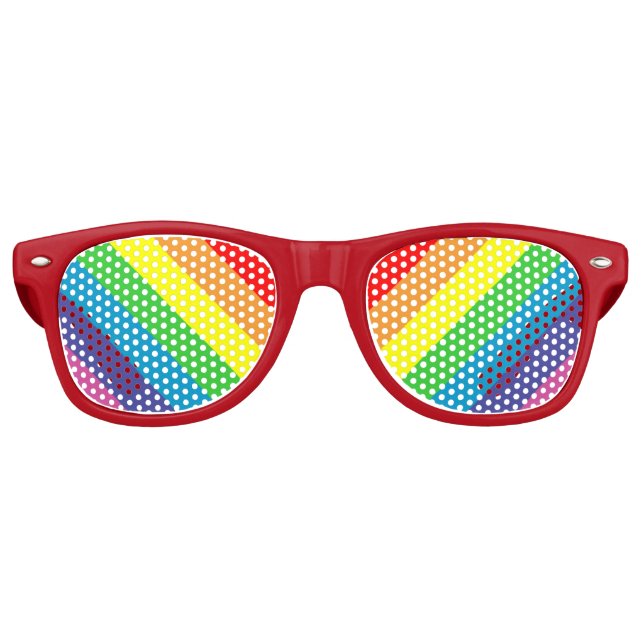 Diagonalregenbogen Sonnenbrille (Vorderseite)