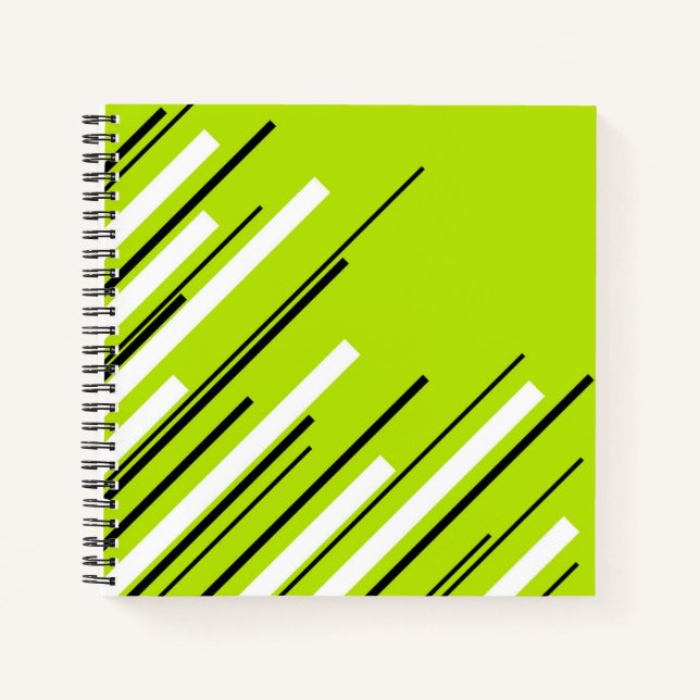 Diagonals - Kalkgrün Notizbuch (Vorderseite)