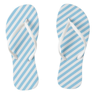 Diagonalstreifen in blau und weiß flip flops