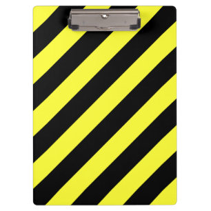 Diagonalstreifen schwarz und gelb klemmbrett